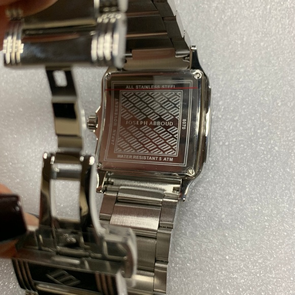 NEW Joseph Abboud Men's Square-Face Steel Watch - Picture 6 of 6